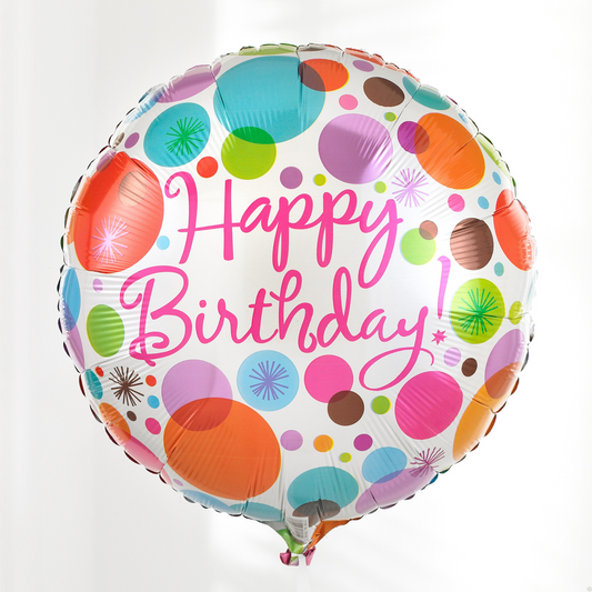 New Design Happy Birthday Foil Balloons, 18" Round