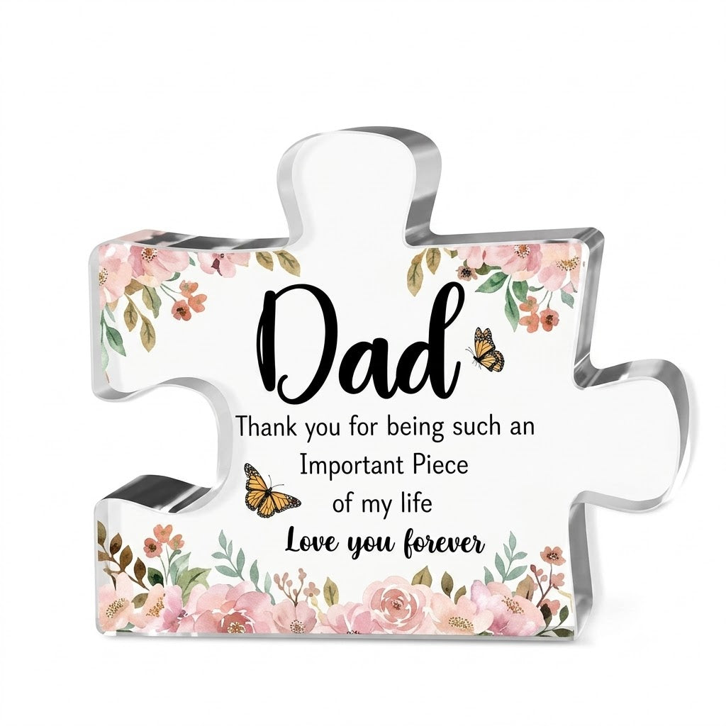 Father's Day Acrylic Father's appreciation puzzle block-B (7*8.5 CM)