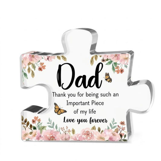 Father's Day Acrylic Father's appreciation puzzle block-B (7*8.5 CM)