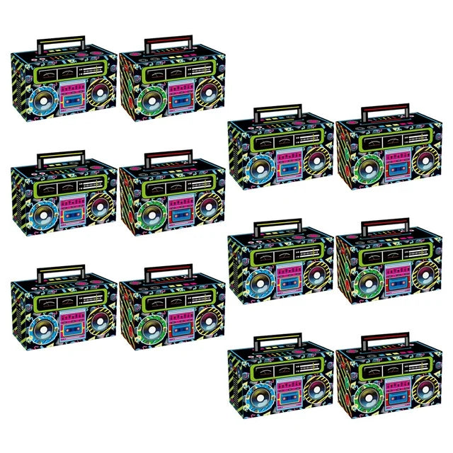 80s Boom Box Party Favor Boxes Set