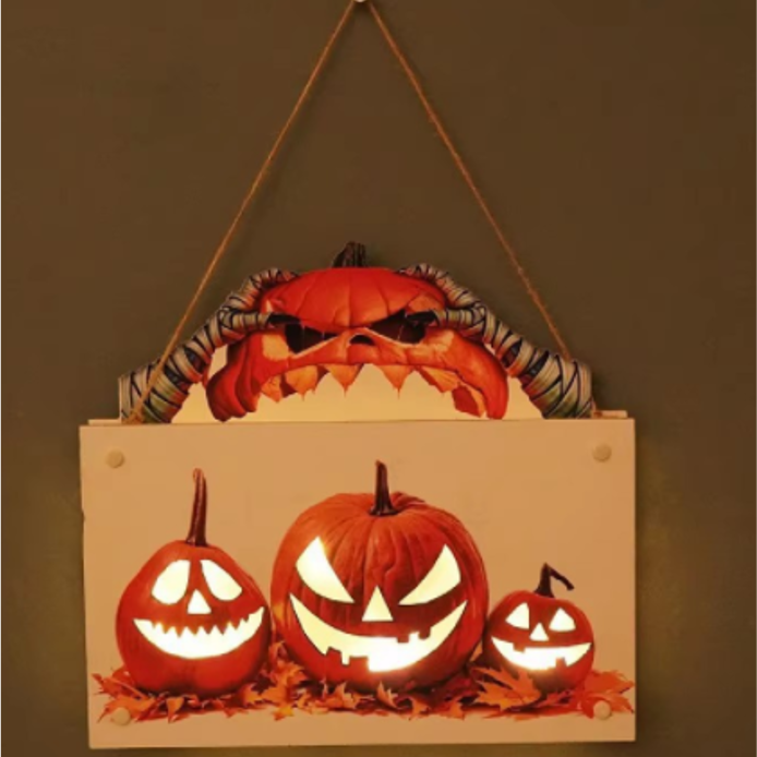 Light Door Hanging panel - Scary Pumpkin 25x20x0.3