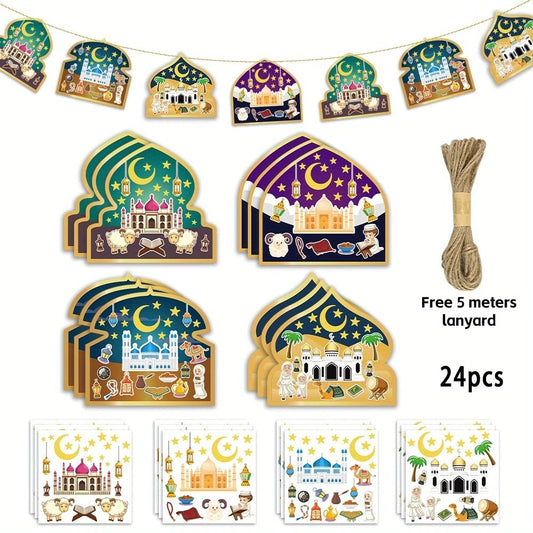 Eid Al Adha 24 pcs party favor paper sticker sets