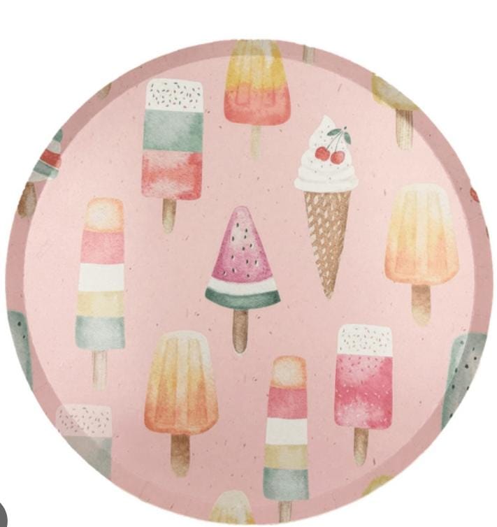 Candly Land Frosty Popsicles  9 Inch Paper Plates