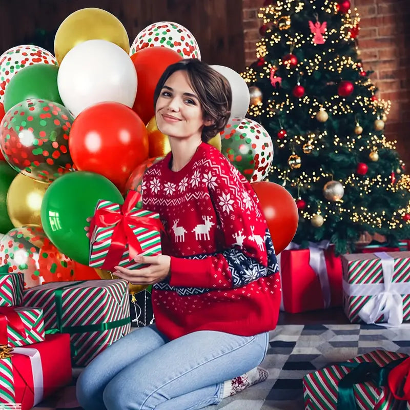 Christmas Festive Multicolor Balloons