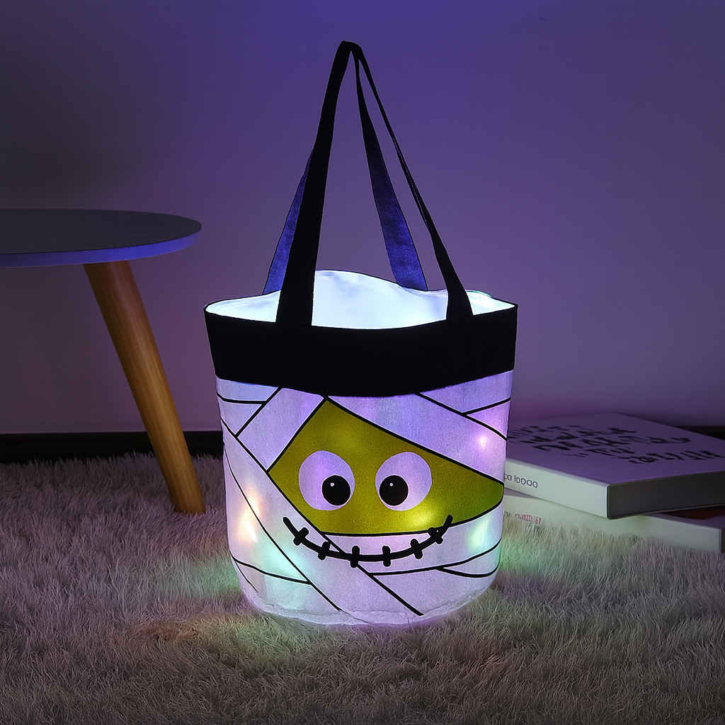 Spooky Mummy Looking Candy Bag with Light