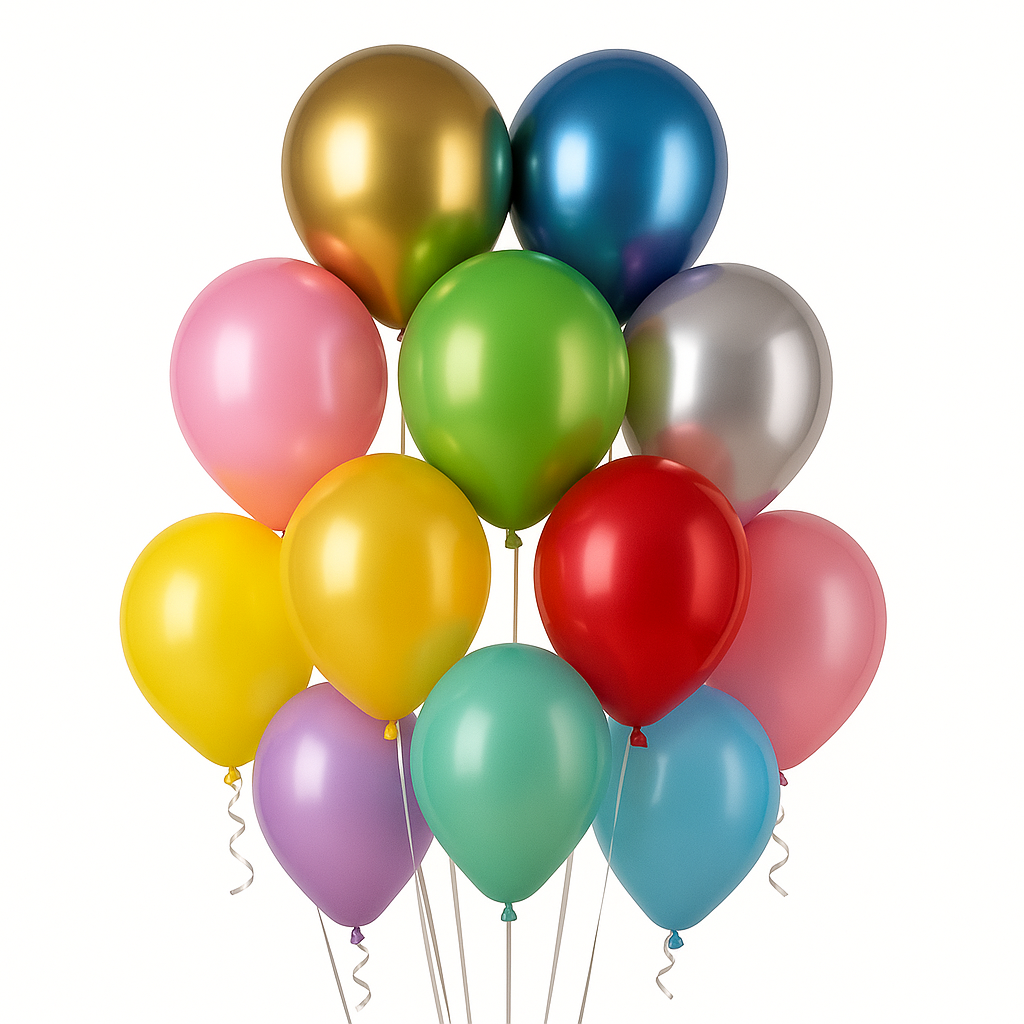 Multicolor Helium Ballon Bunch-10pcs