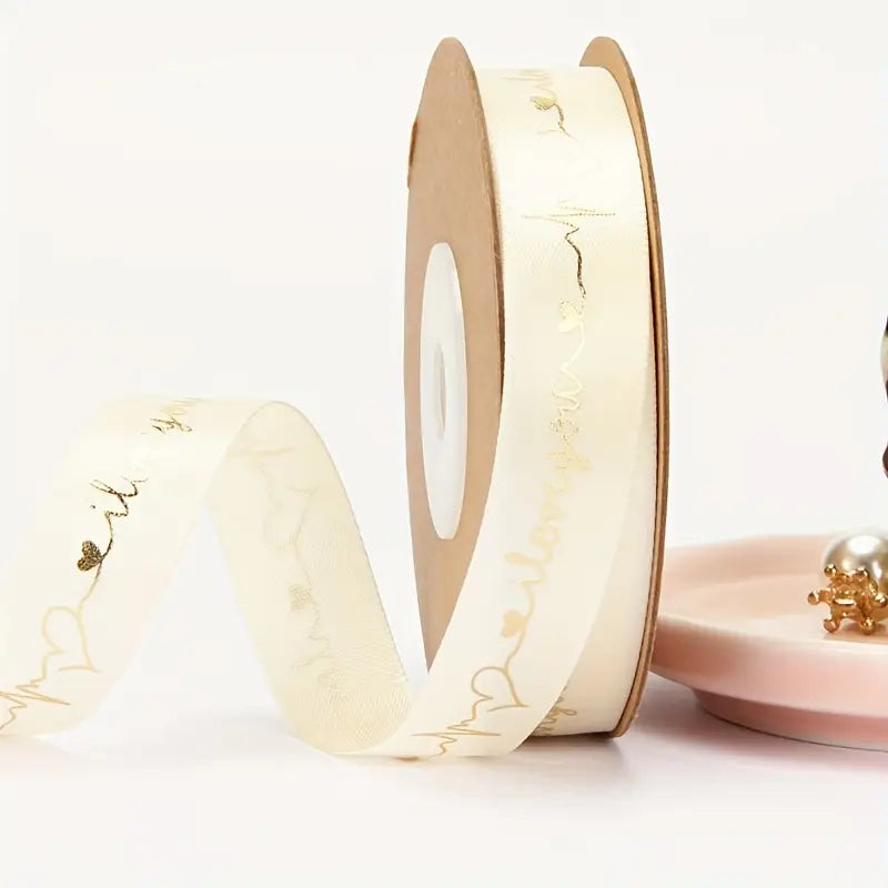 Golden Letter Ribbon Love Valentine's Day - 9.14 Meter