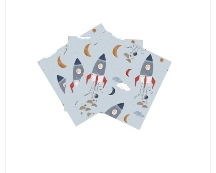Spaceship Theme Napkins Set