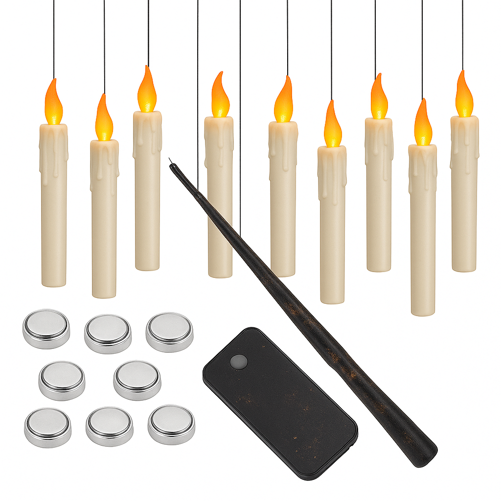 Spooky Hanging Candles with Remote Control