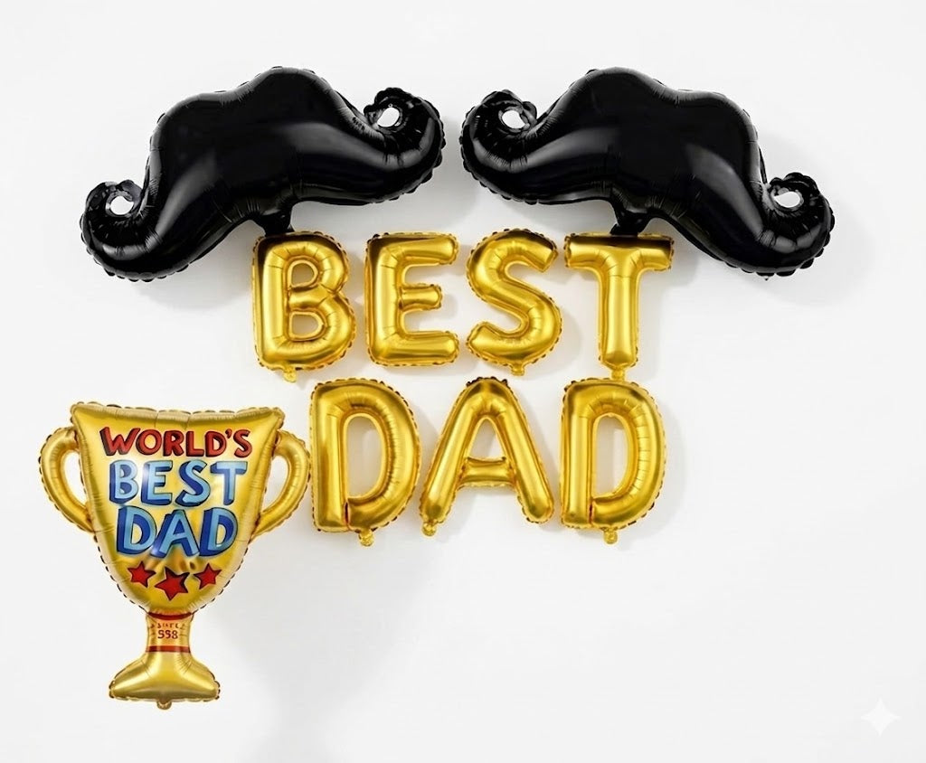 Father's Day Foil Balloon Trophy Set