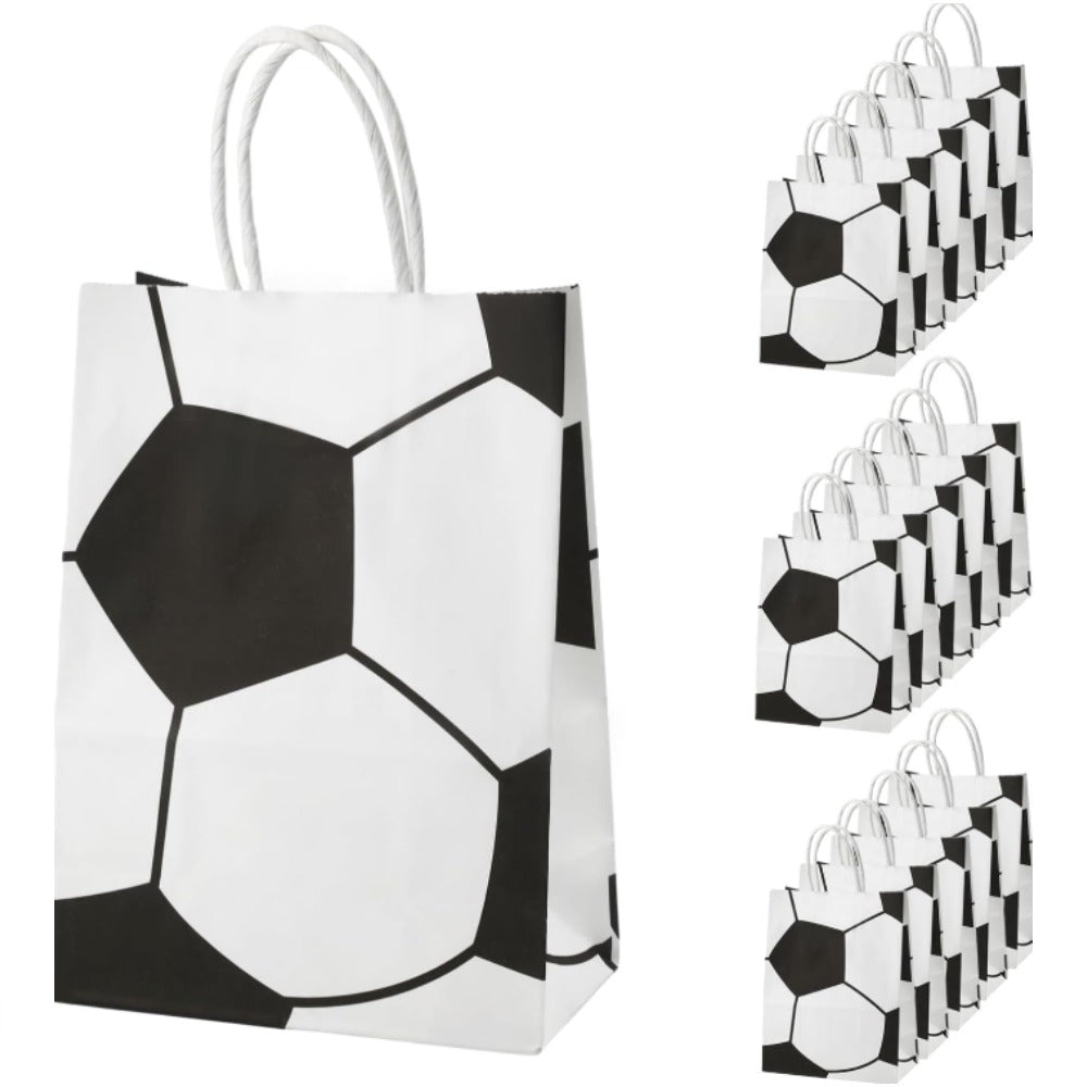Football Party Bags Paper with Football Motifs Sets
