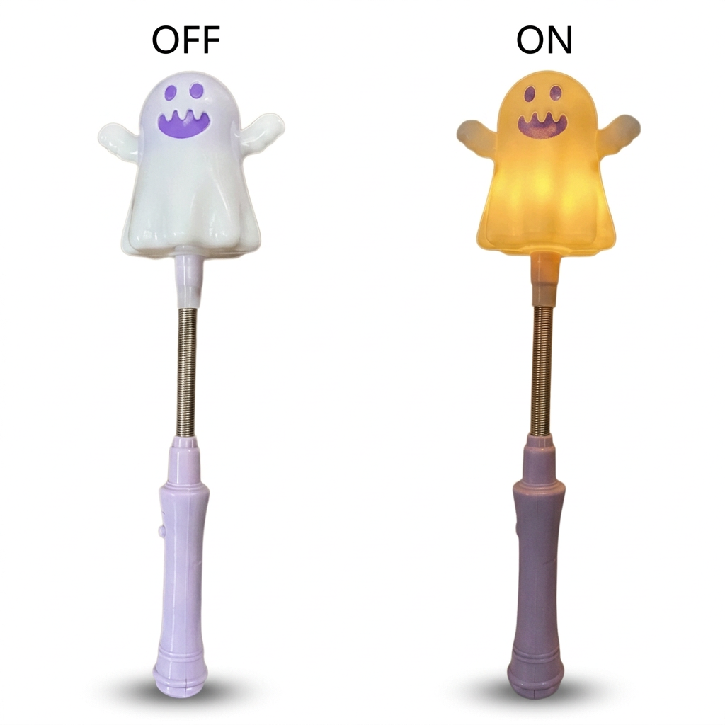 Ghost light stick switched off and on side by side