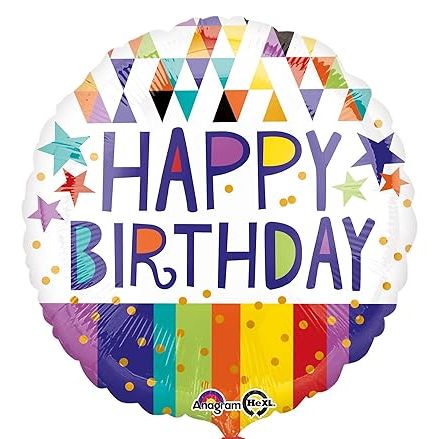 New Design Happy Birthday Foil Balloons, 18" Round