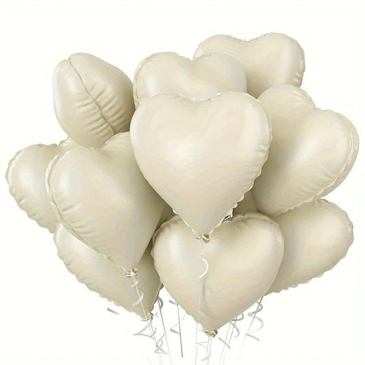 Heart Shape Helium Pastel Foil Balloon 10 Pcs