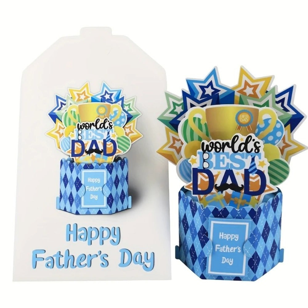Father's Day #D Pop up Card with Floral bouquet