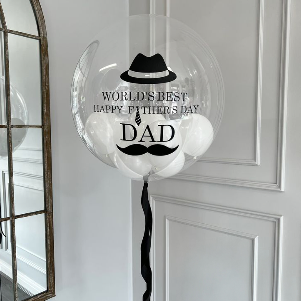 Happy Fathers Day Bobo Helium Balloon Arrangement 2