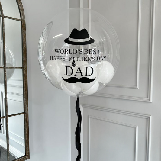 Happy Fathers Day Bobo Helium Balloon Arrangement 2