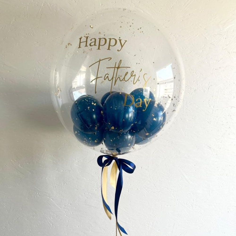 Happy Fathers Day Bobo Helium Balloon Arrangement