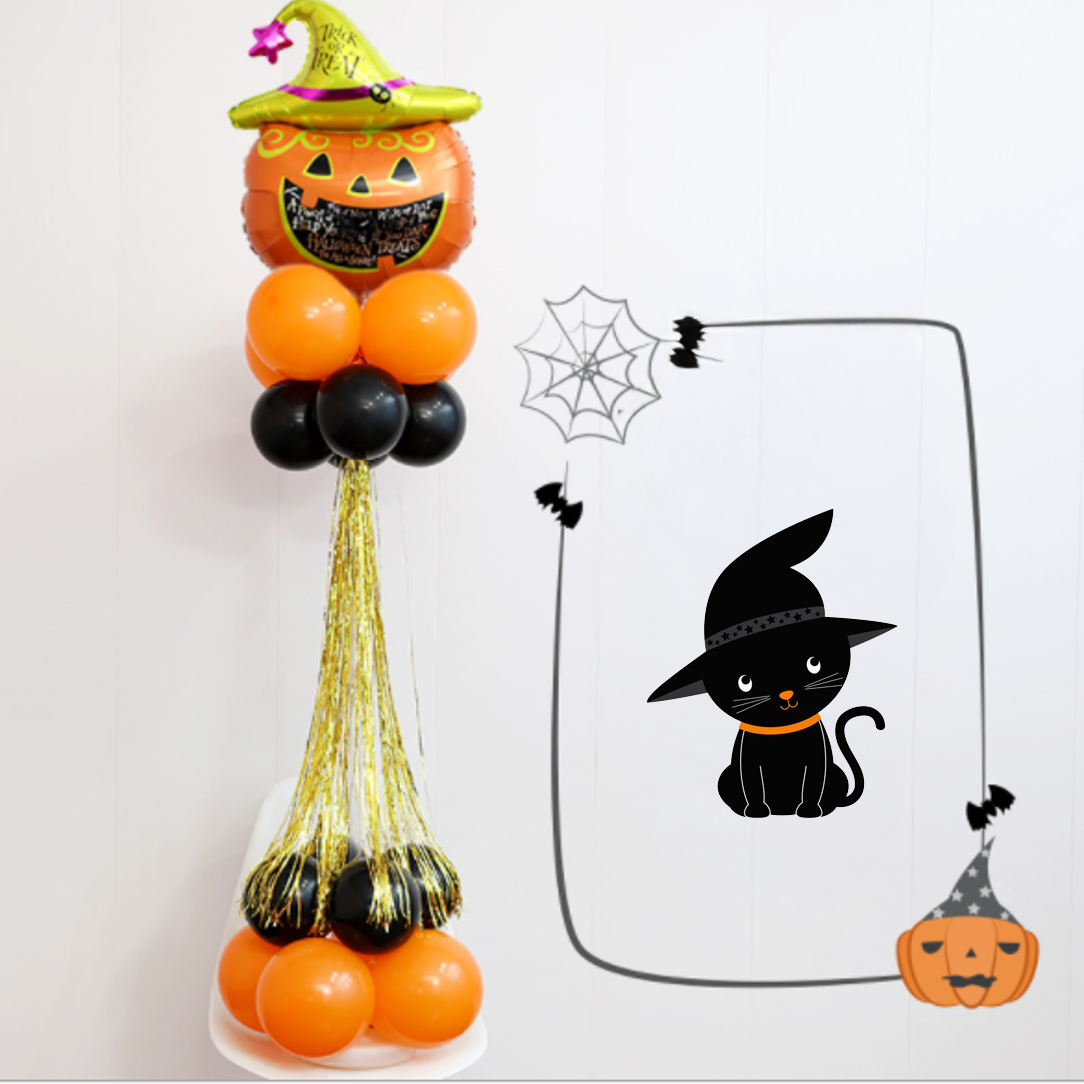 Balloon Decor Pumpkin pillar