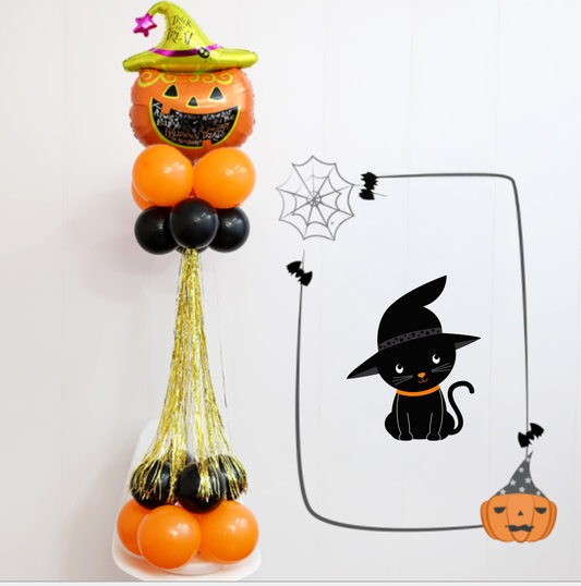 Balloon Decor Pumpkin pillar