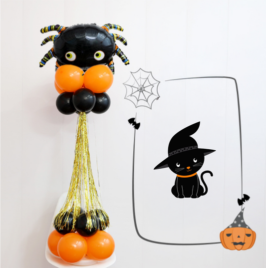 Balloon Spider Decor Pillar