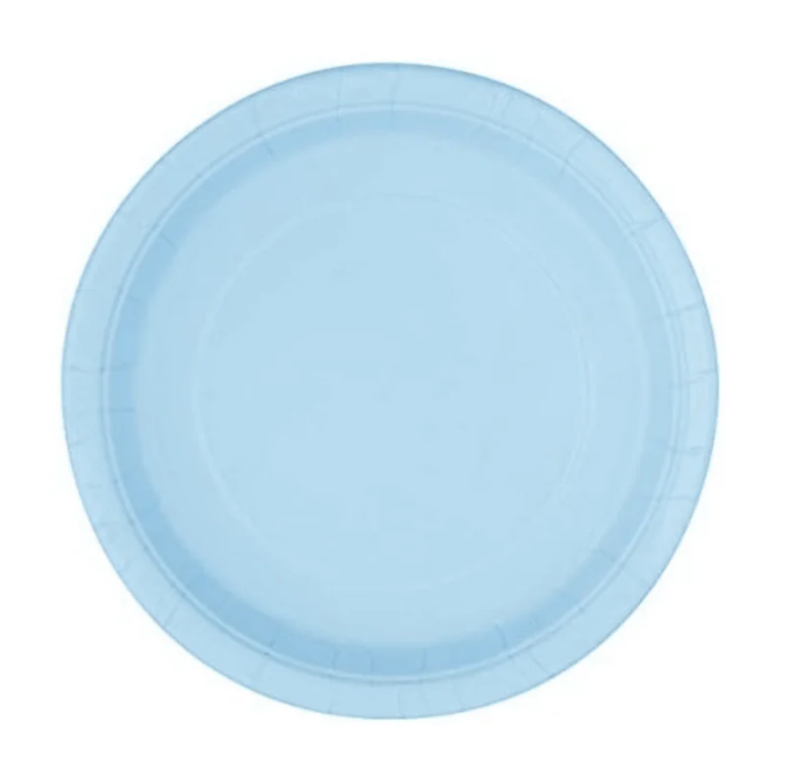 Ice Cream Theme Birthday Party Paper Plates Set (blue)