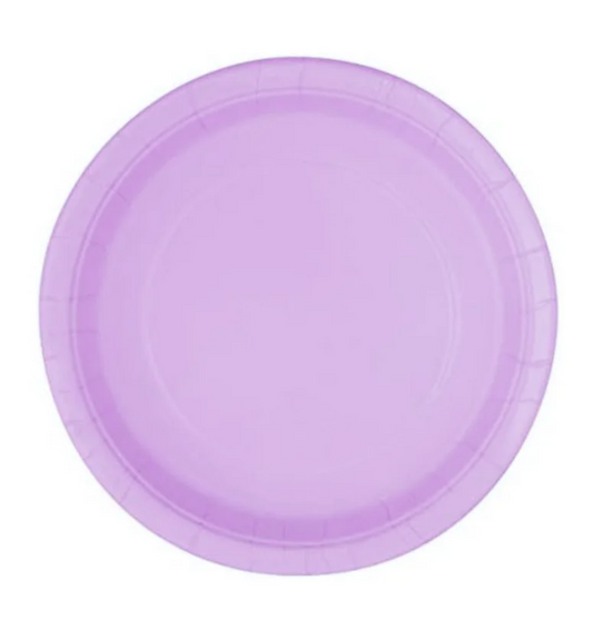 Ice Cream Theme Birthday Party Paper Plates Set (Purple)