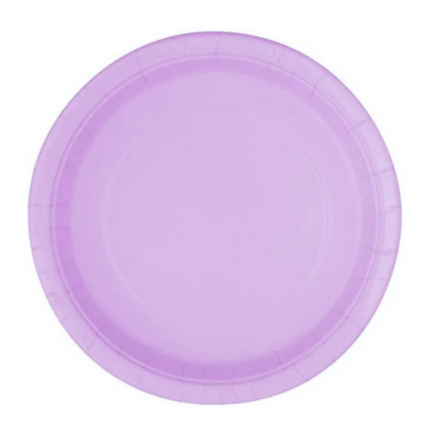 Ice Cream Theme Birthday Party Paper Plates Set (Purple)