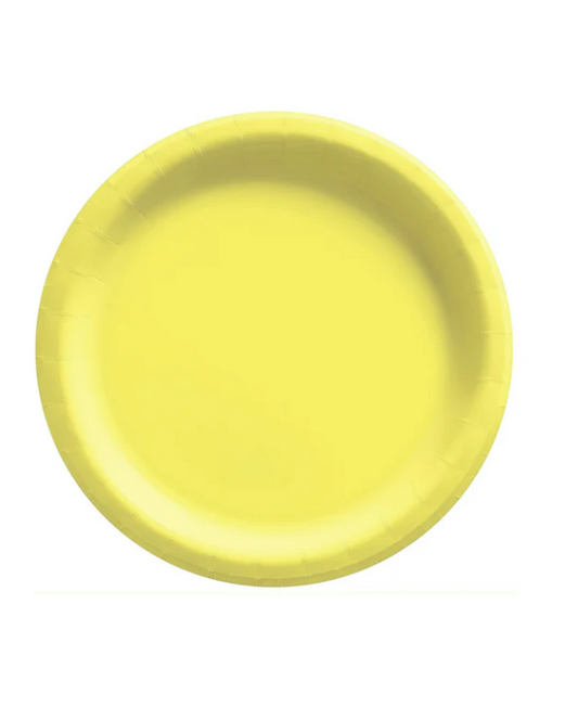 Ice Cream Theme Birthday Party Paper Plates Set (yellow)