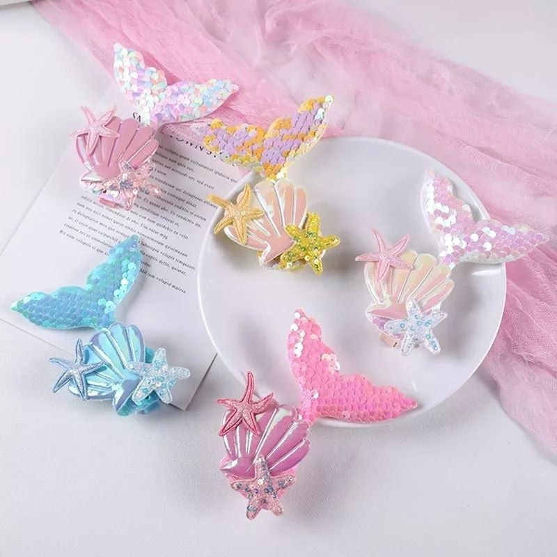 Mermaid Sequin Tail Cake Toppers