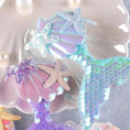 Load image into Gallery viewer, Mermaid Sequin Tail Cake Toppers
