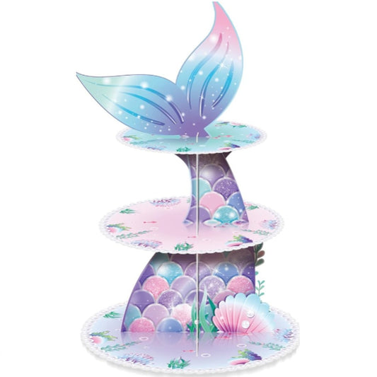 3-Tier Mermaid Theme Cupcake Stand