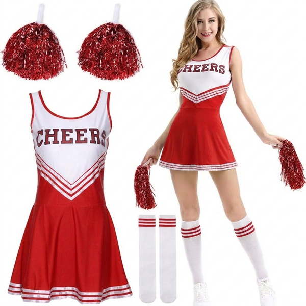 Women's Cheerleader Costume (RED)