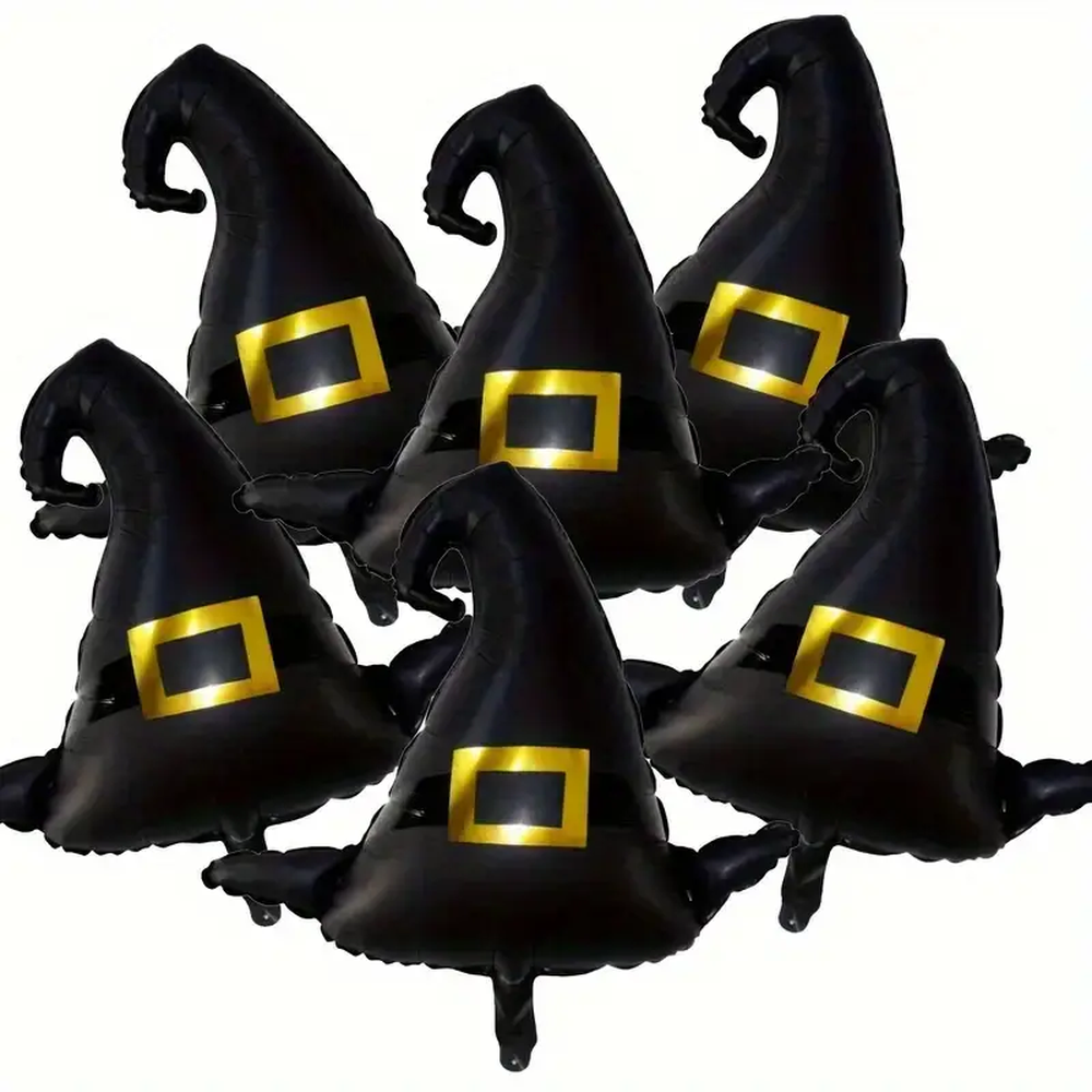 Witch hat shaped aluminum foil balloon