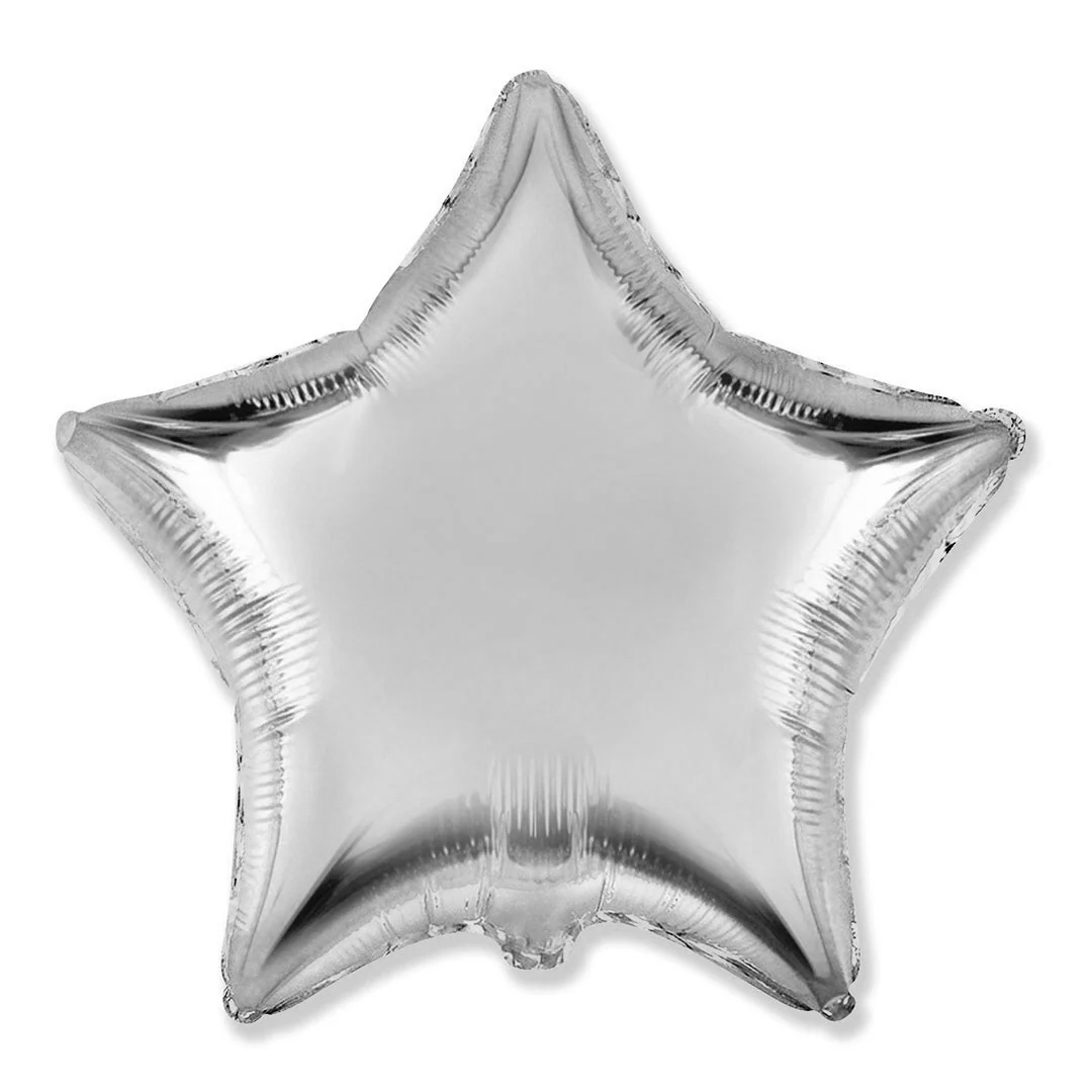 18 Inch Star Shape Foil Balloon (Silver)
