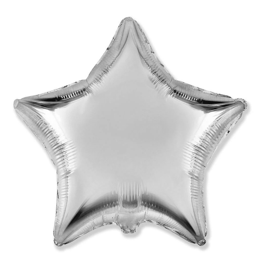 18 Inch Star Shape Foil Balloon (Silver)