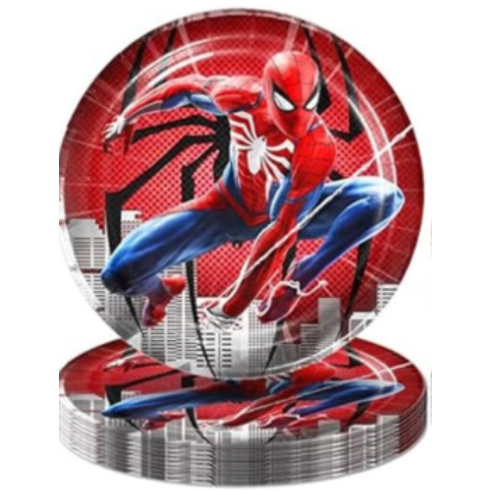Spiderman 7 Inch Plates Set 10 Pcs