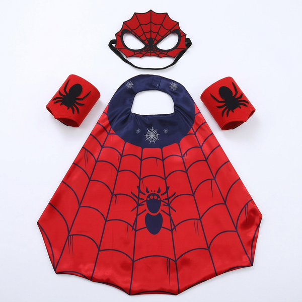 Spider Hero Cape Mask Cuffs Costume