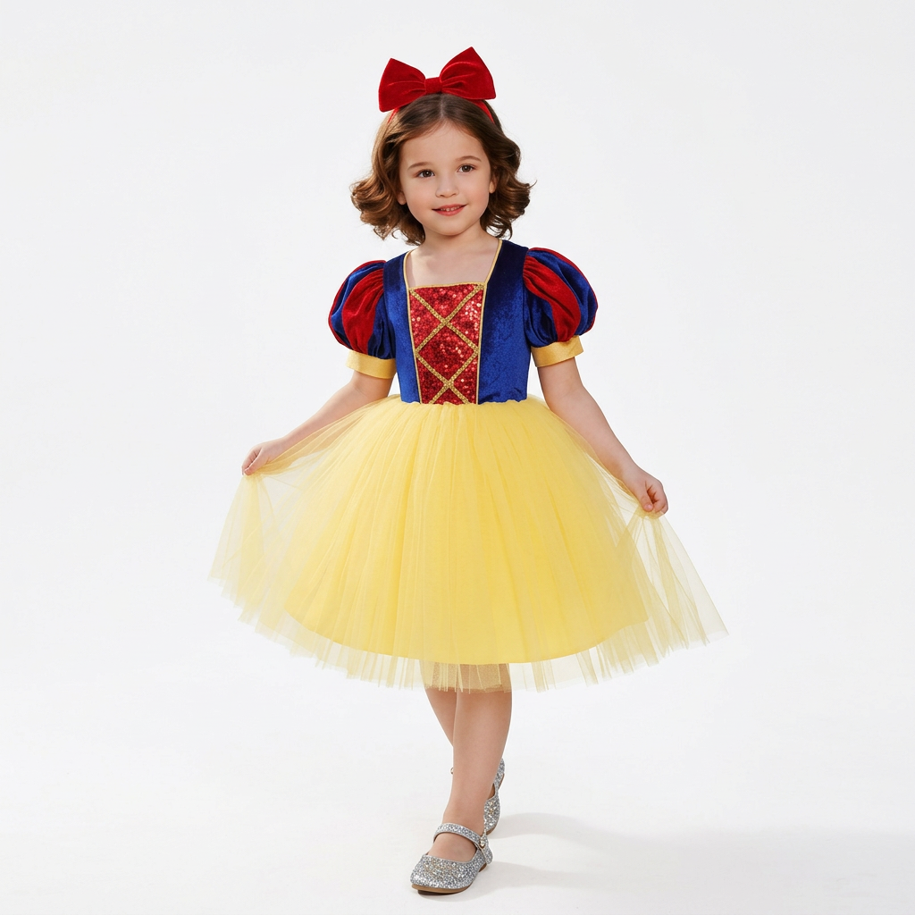 Square Snow White costume photo with a white background