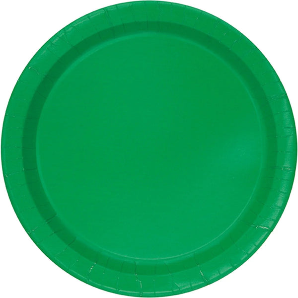 Green Round 9 Inch Paper Plates