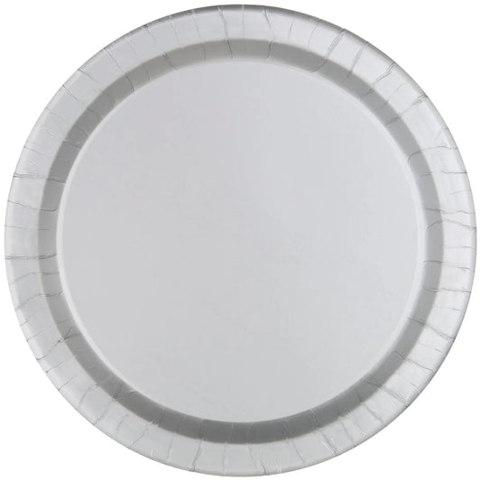 Silver Round 9 Inch Paper Plates