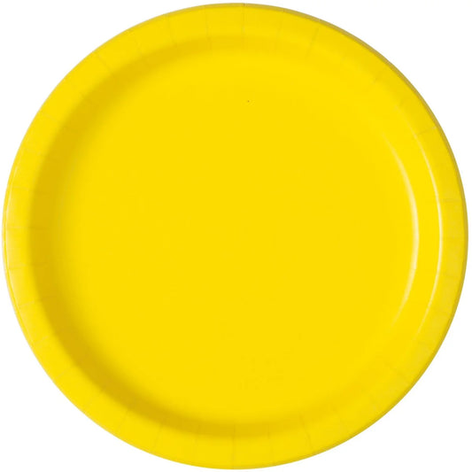 Yellow Round 9 Inch Paper Plates