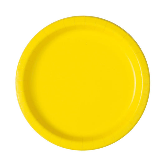 Yellow Round 7 Inch Paper Plates