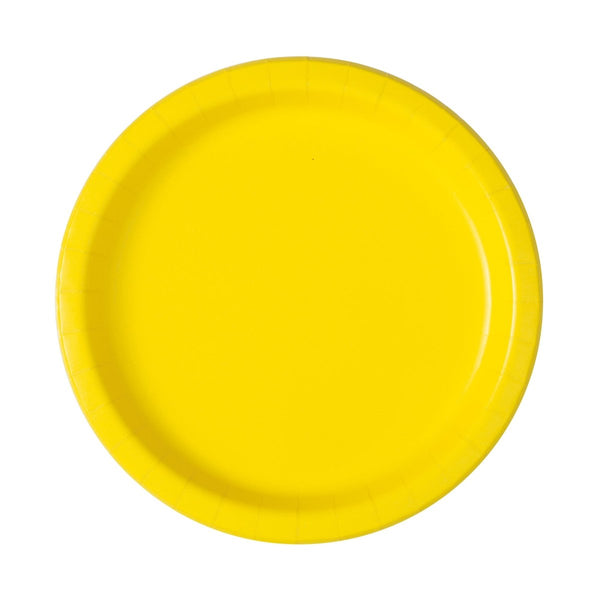 Yellow Round 7 Inch Paper Plates