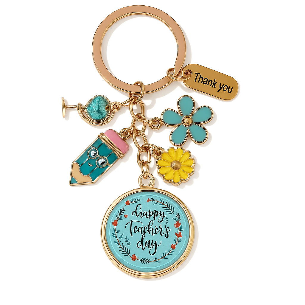 Teacher's Appreciation Keychain in Green