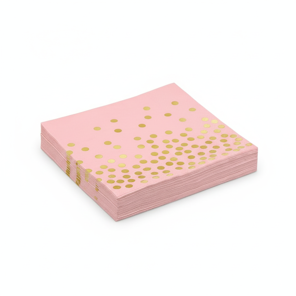 Rose Gold Theme Napkins 10 Pcs