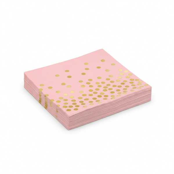 Rose Gold Theme Napkins 10 Pcs