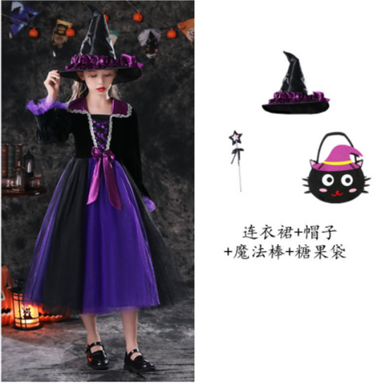 Princess witches Costume - 4 Pcs Set