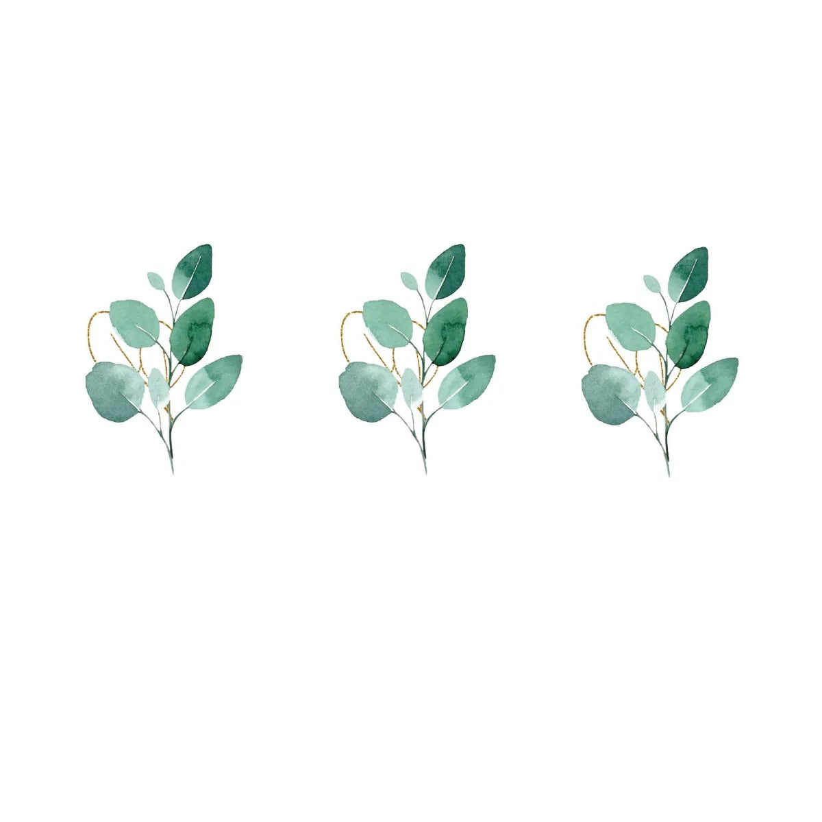 Green Foliage Leaves Cake Toppers