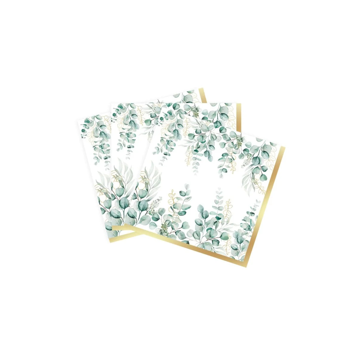 Green Foliage Leaves Paper Napkins